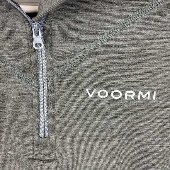 Voormi Womens XS Gray Quarter Zip Wool Blend Long Sleeve Pullover Stretch USA - Picture 4 of 11